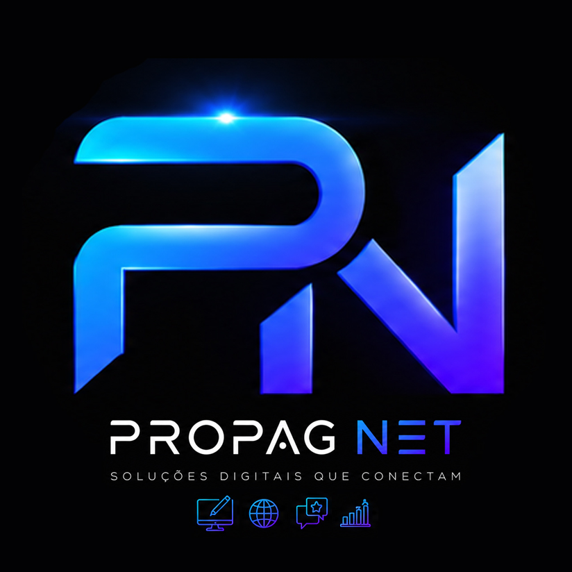 Versão quadrada do logo da Propag Net · 2026
