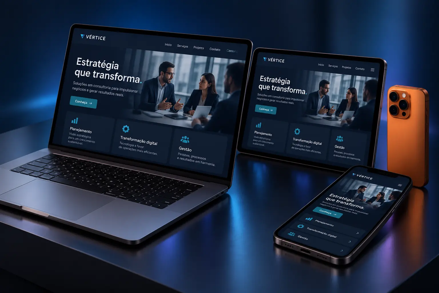 Seu negócio merece um site à altura.