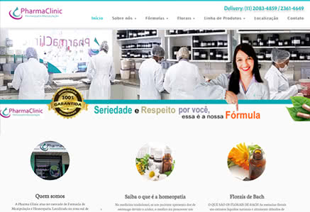 Site desenvolvido para PharmaClinic